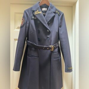 Red Valentino navy patch coat.